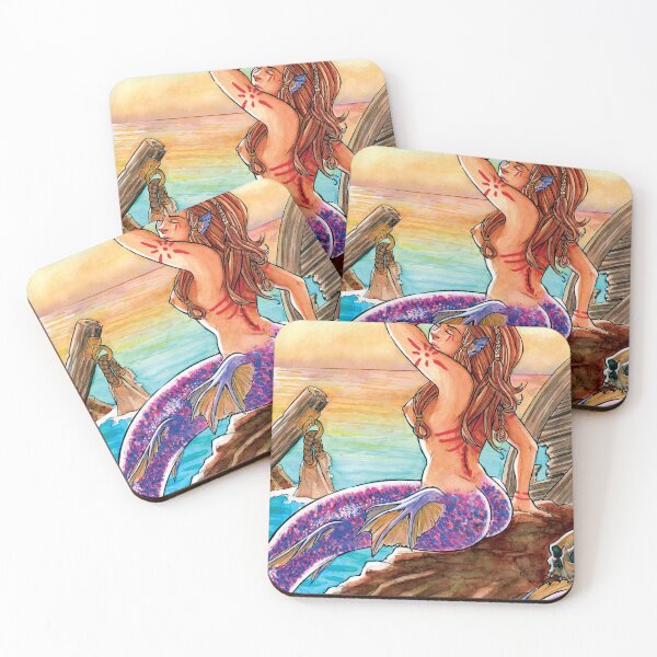 Item preview, Sunset Mermaid designed and sold by Sarya Art.