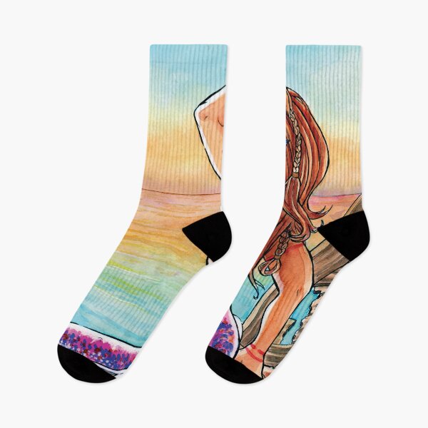 Item preview, Sunset Mermaid designed and sold by Sarya Art.
