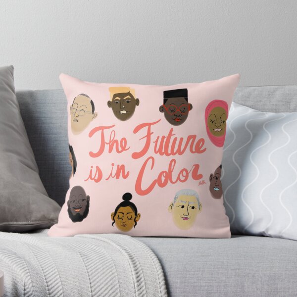 The Future Is In Color Throw Pillow