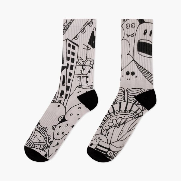 Item preview, DOODLE black and white hand drawing designed and sold by KarlaHR.