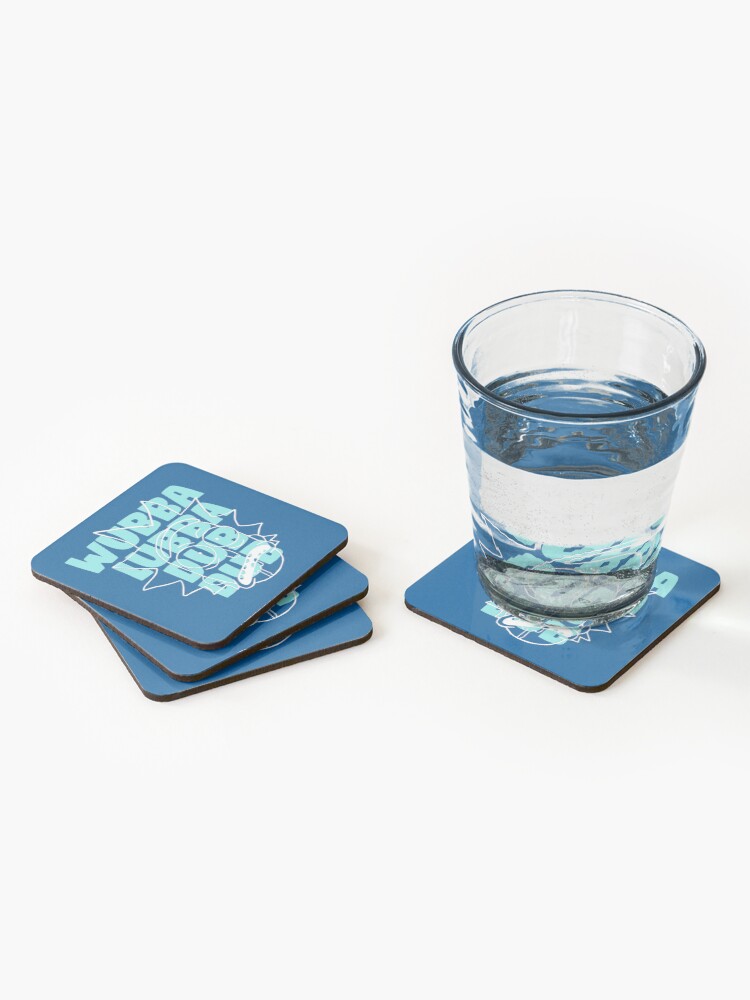 Alternate view of Wubba Lubba Dub Dub - Abstract Awesome Line Art Coasters (Set of 4)