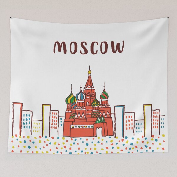 Item preview, Moscow Skyline St. Basil's Cathedral designed and sold by Luciana Lakowsky.