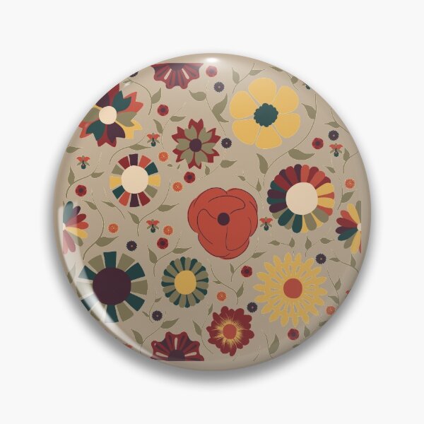 Item preview, Rainbow Flowers Cream designed and sold by Margaret Odell.