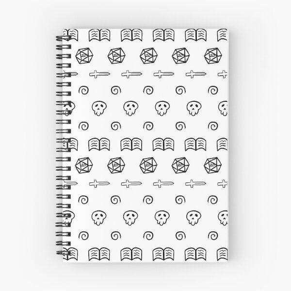 Item preview, Dungeons and dragons themed black and white pattern  designed and sold by AArts11.