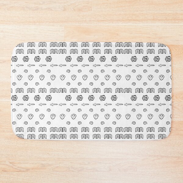 Item preview, Dungeons and dragons themed black and white pattern  designed and sold by AArts11.