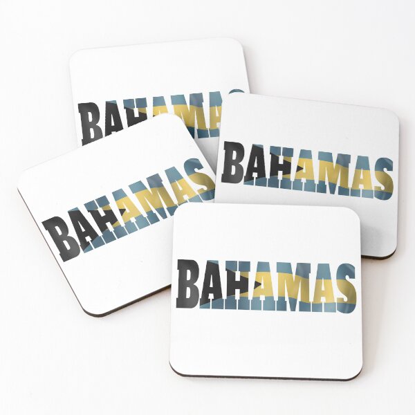 Item preview, The Bahamas text Flag designed and sold by marosharaf.