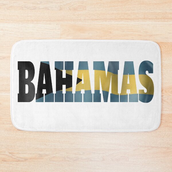Item preview, The Bahamas text Flag designed and sold by marosharaf.