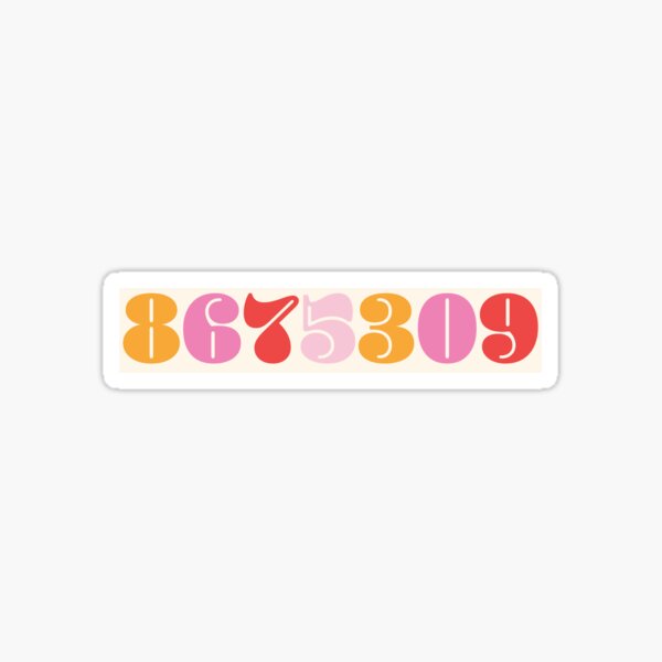 8675309 Stickers Redbubble