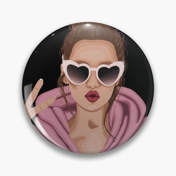 Item preview, Kissy Face Brunette, Heart Glasses, Heart Eyes, Pretty Girl, Cute Girl, Peace, Deuces, Brunette, Kiss designed and sold by Clancy Rodgers.