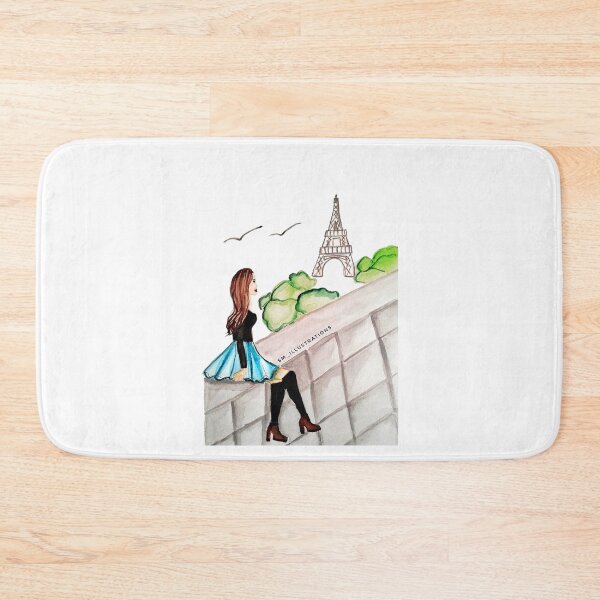 Item preview, Sitting in Paris-Eiffel tower - Fashion illustration in watercolor designed and sold by SMillustrations.