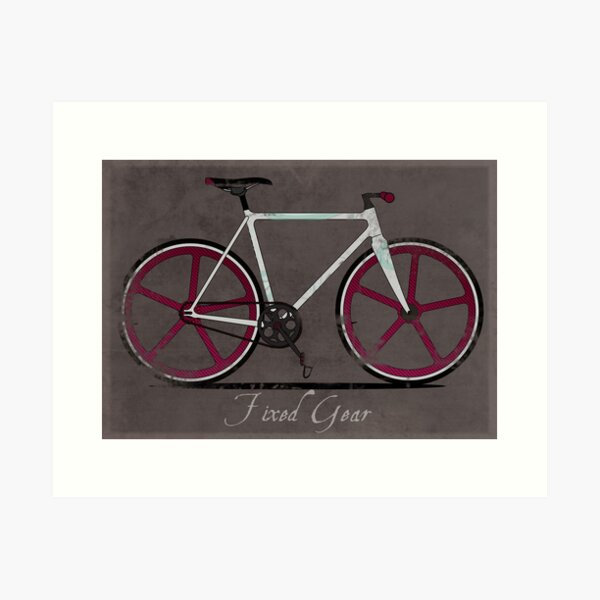 Fixed Gear White Bicycle
