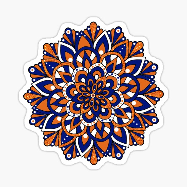 Item preview, blue and orange mandala designed and sold by briegot.