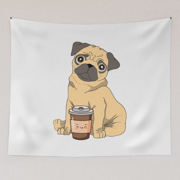 Item preview, Pug Puppy And Coffee designed and sold by ParkerStore.