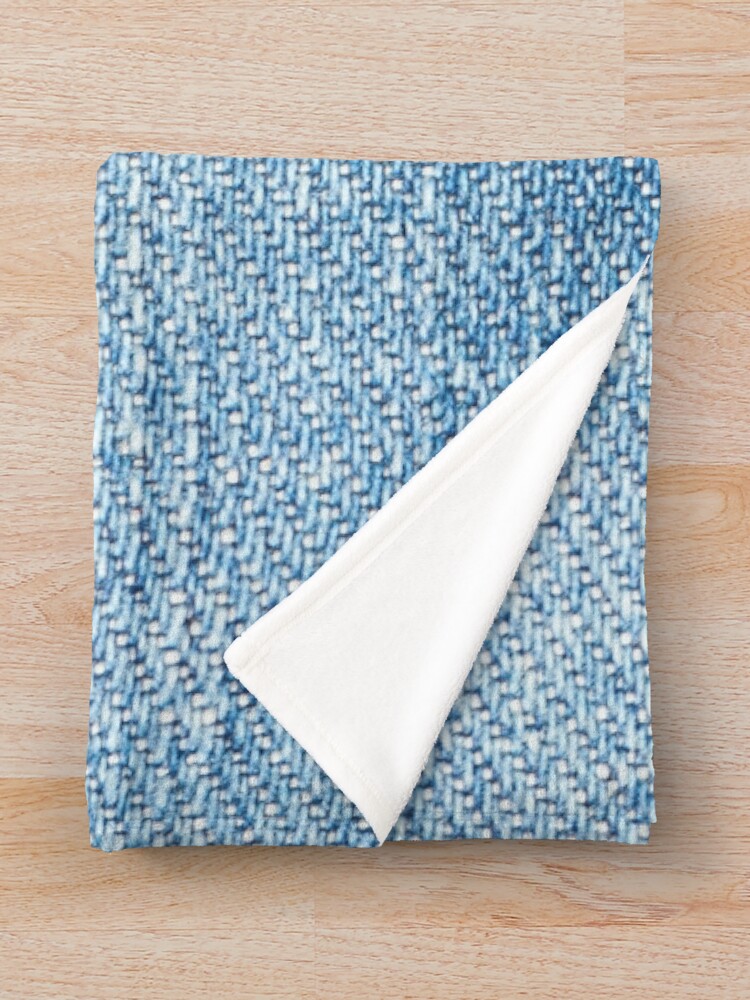 "Pale Denim Blue Jeans Color" Throw Blanket by SqueakyRicardo Redbubble