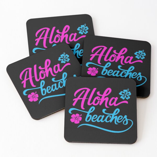 Item preview, Aloha Beaches Quote - Pink Blue - Vacation Vibes designed and sold by MysticMagpie.