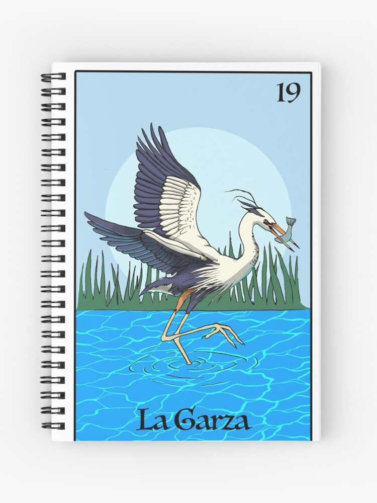 Cuaderno con la obra «Tarjeta 19 La Garza, Lotería mexicana re ...