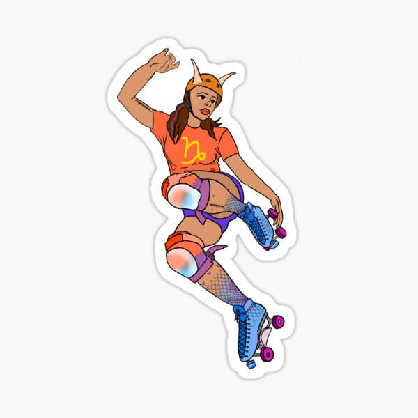 Capricorn Zodiac Skater Sticker