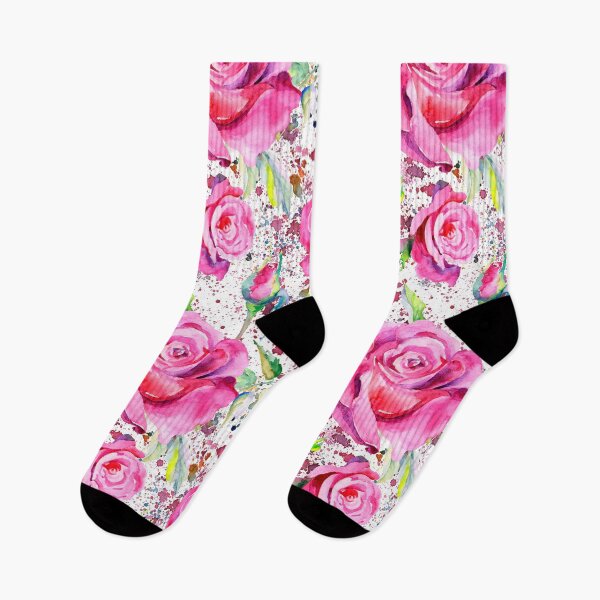 Item preview, Pink Roses Watercolour Flowers Grunge designed and sold by MysticMagpie.