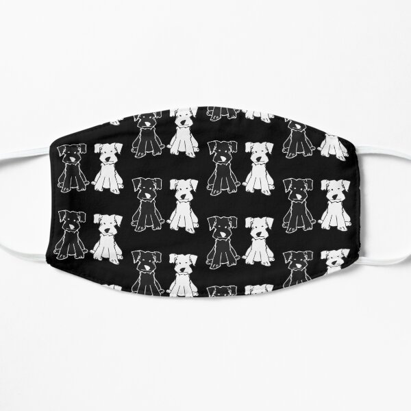 Black Schnauzer White Schnauzer Mask