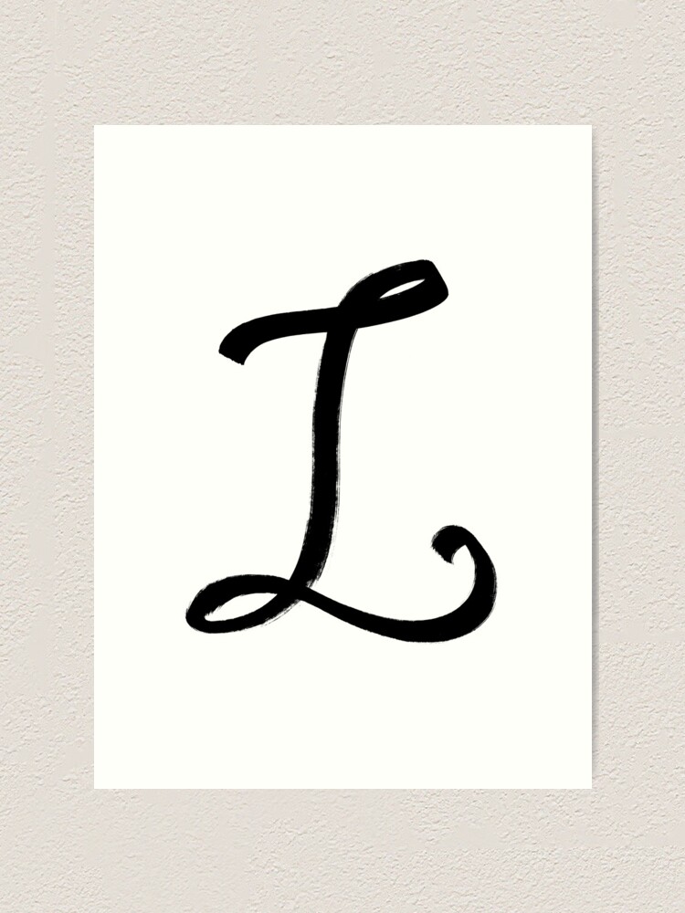 Letter L Drawing - A Decorative Capital Letter L Vintage Line Drawing