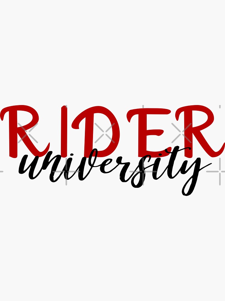 "rider university" Sticker by danielleblack04 Redbubble