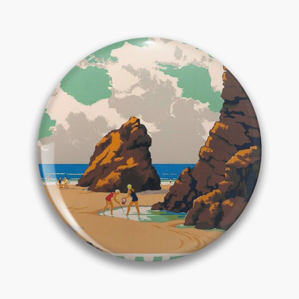 Item preview, GWR Cornwall vintage travel poster designed and sold by stickart-marek.
