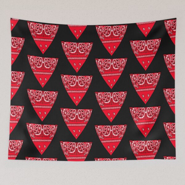 Item preview, Western Bandanna Cowboy Country Red fabric 201 designed and sold by hispanicworld.