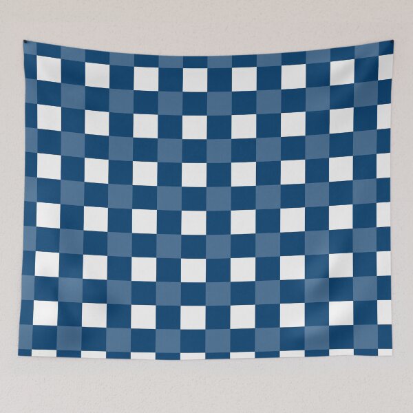 Item preview, Buffalo Plaid TARDIS Blue Dark with White designed and sold by Darcy777.