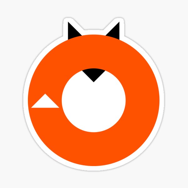 A Most Minimalist Fox Sticker