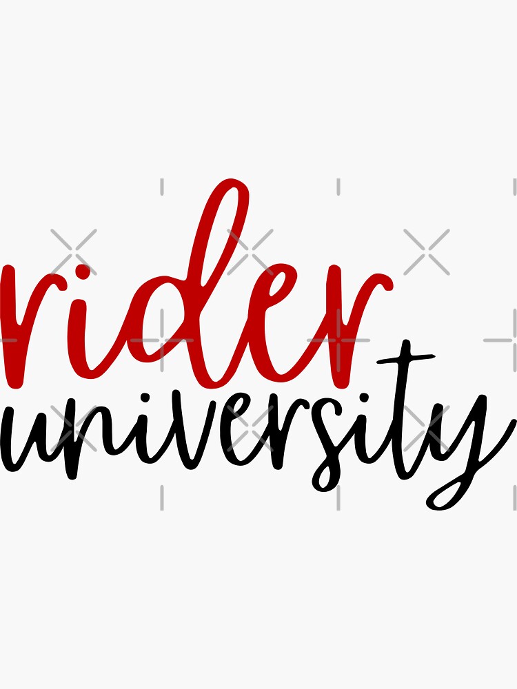 "rider university" Sticker by danielleblack04 Redbubble