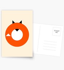 A Most Minimalist Fox Postcards
