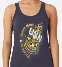 Proud U.S. Navy Mom Racerback Tank Top
