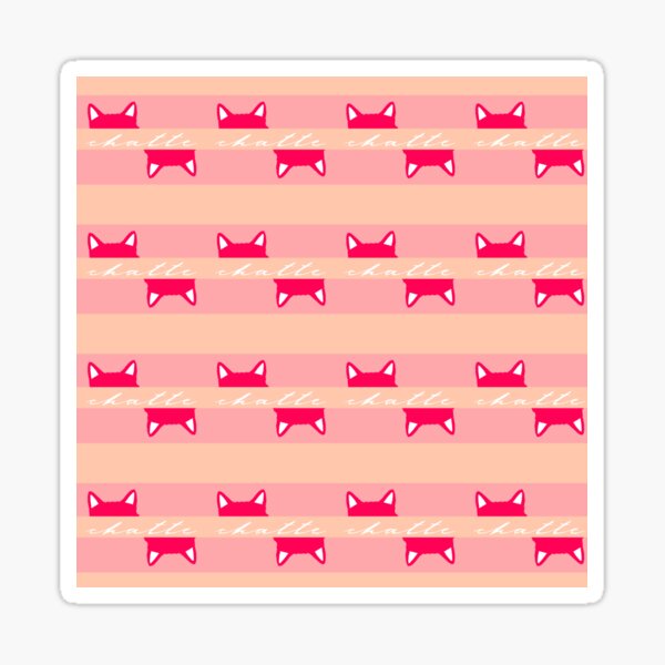 Chatte the cat | Stripes Pattern Sticker