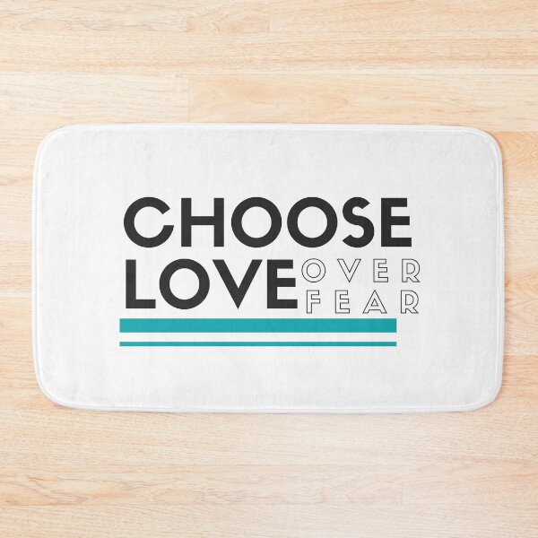 Item preview, Choose Love Over Fear Teal Typography Motivational Quote  designed and sold by ArianaDagan.