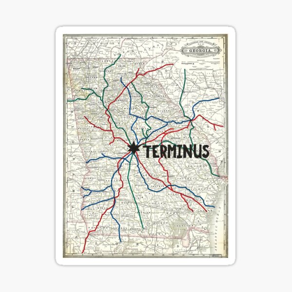 The Walking Dead - Mapa de Terminus Pegatina