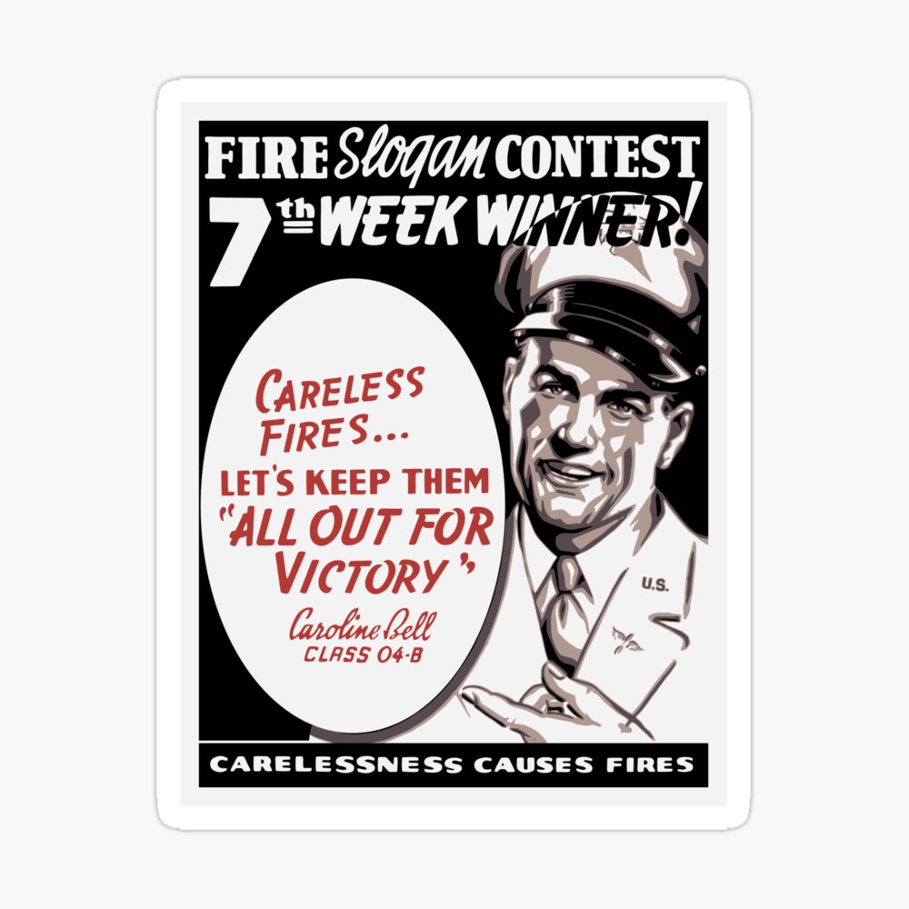 Our Carelessness Fire Prevention WW2 Art Print POSTER 