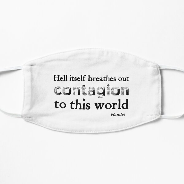 Breathe Contagion To This World - Black on White Hamlet by Shakespeare Mask