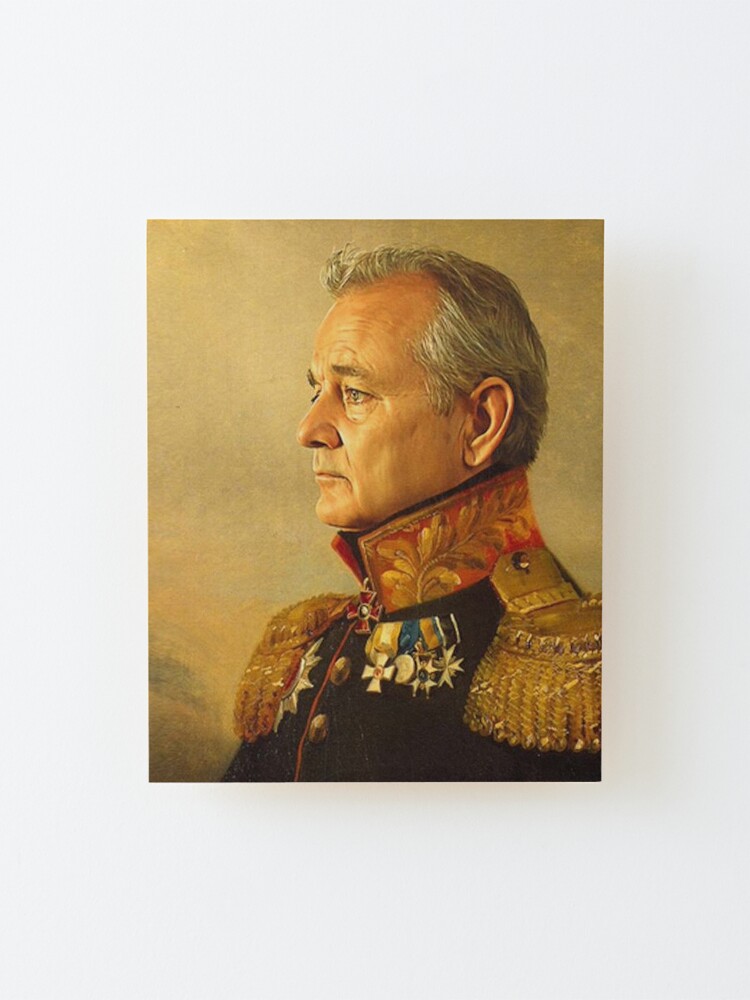 Alternate view of General Bill Murray classic painting Mounted Print