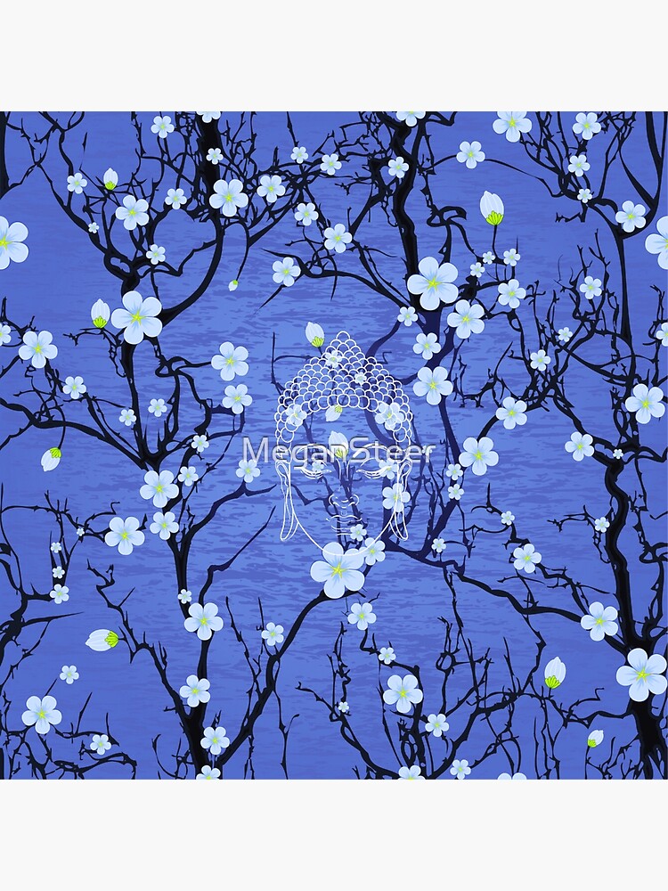Buddha in the Garden-Blue by MeganSteer