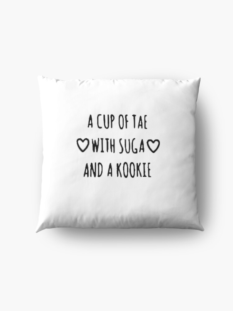 Alternate view of BTS A Cup of Tae with Suga and T-Shirt Kookie Unisex Floor Pillow
