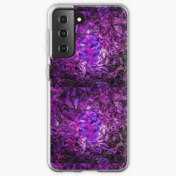 Iridescent Giant Pink Blue Clam - Mixed Media DiveArt Samsung Galaxy Soft Case