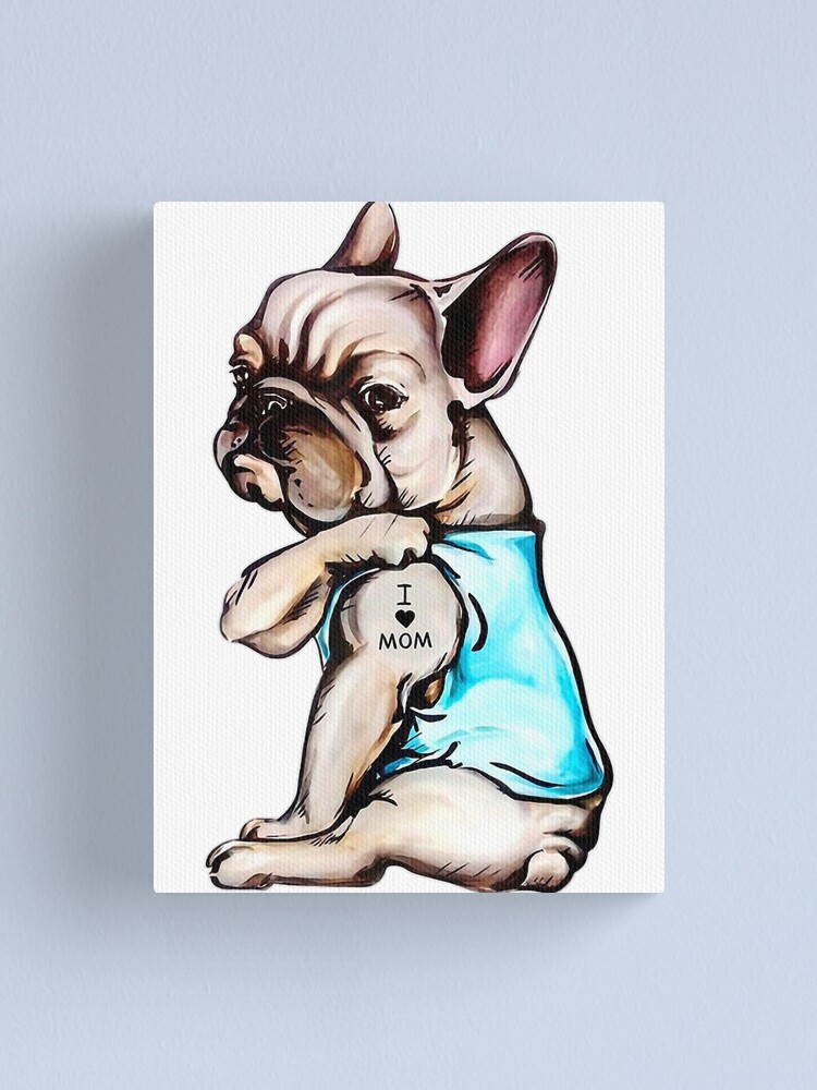 French bulldog ears on the right forearm