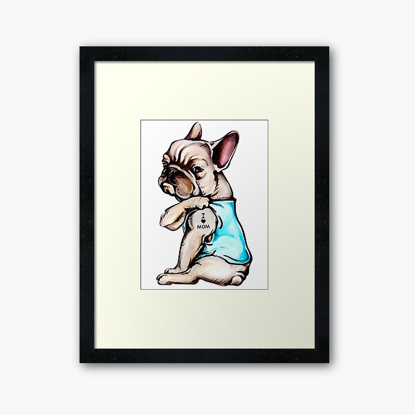 Item preview, French Bulldog I Love Mom Tattoo - Bulldog Mom designed and sold by kit189.