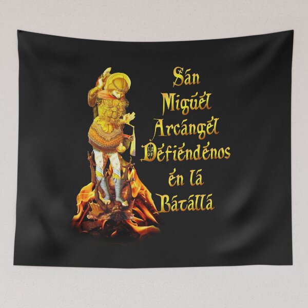 Item preview, San Miguel Arcangel Spanish St Michael the Archangel Prayer designed and sold by hispanicworld.