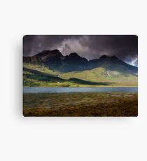 Thre House under the Cuillin Canvas Print