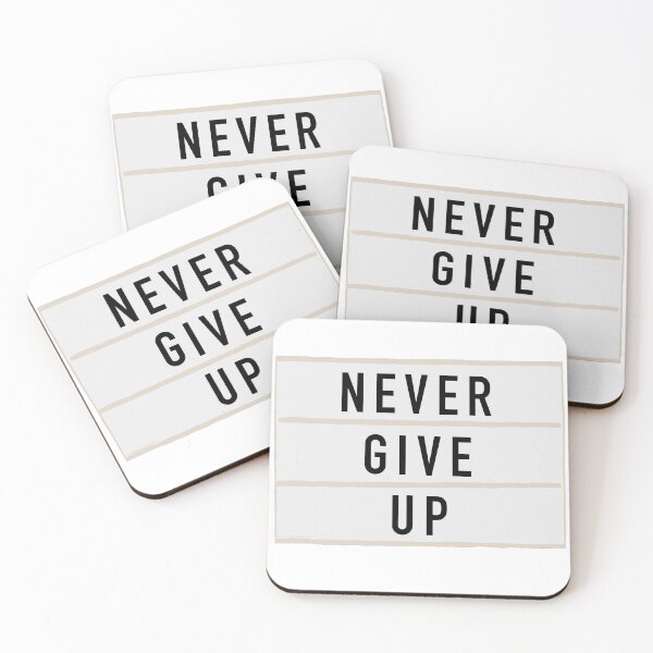 Item preview, “Never Give Up” - Light Board Box Quote designed and sold by alainakozyart.