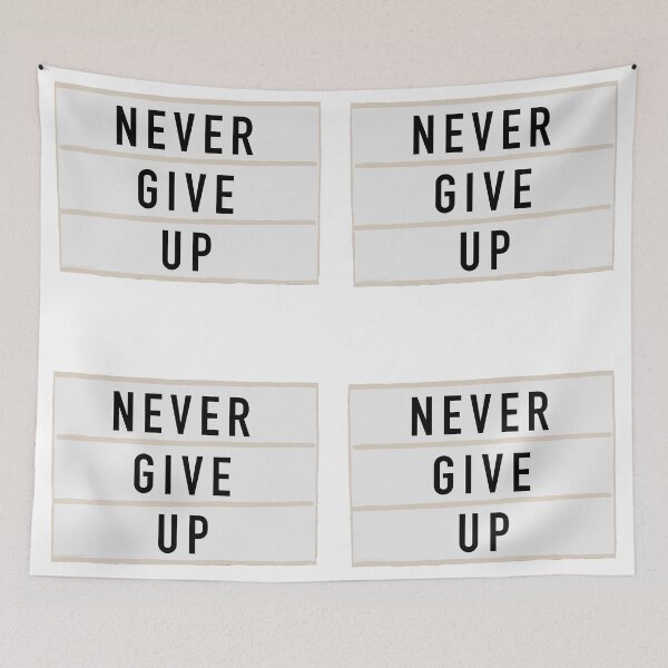Item preview, “Never Give Up” - Light Board Box Quote designed and sold by alainakozyart.
