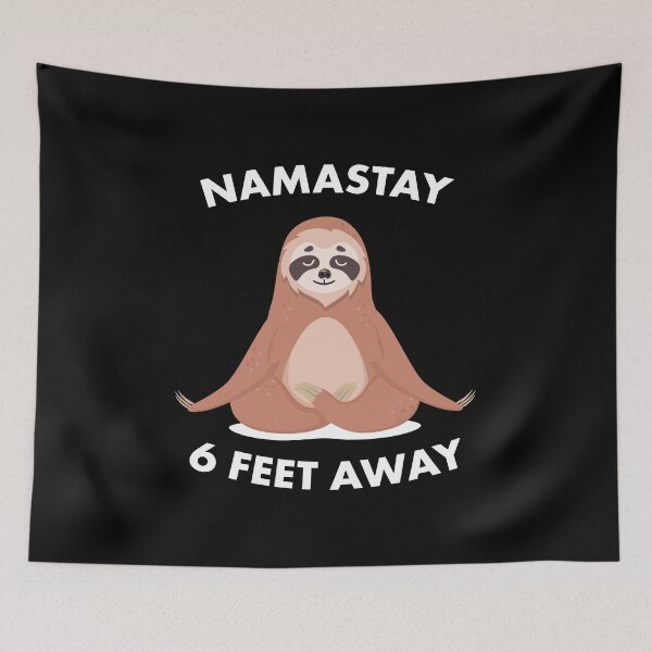 Item preview, Social Distancing Sloth Namastay 6 Feet Away designed and sold by EstelleStar.