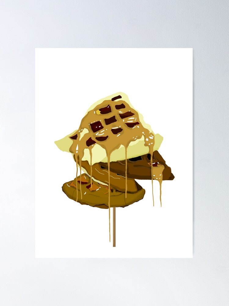 Waffle Stack Poster By Elizadmachado Redbubble