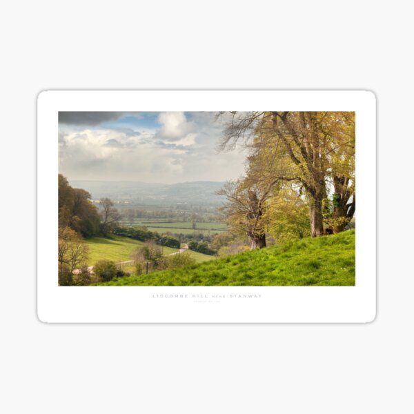 Lidcombe Hill near Stanway, Gloucestershire Sticker